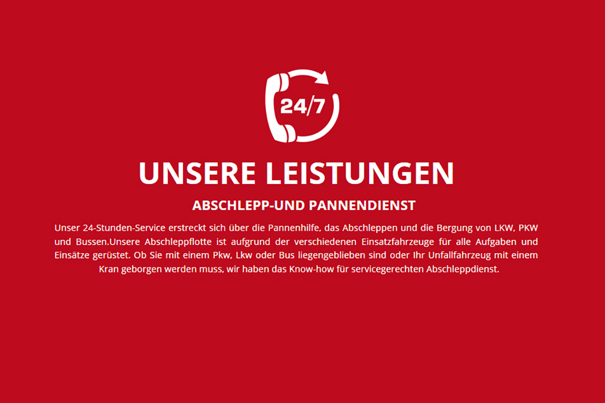 Unser Service - Abschleppdienst